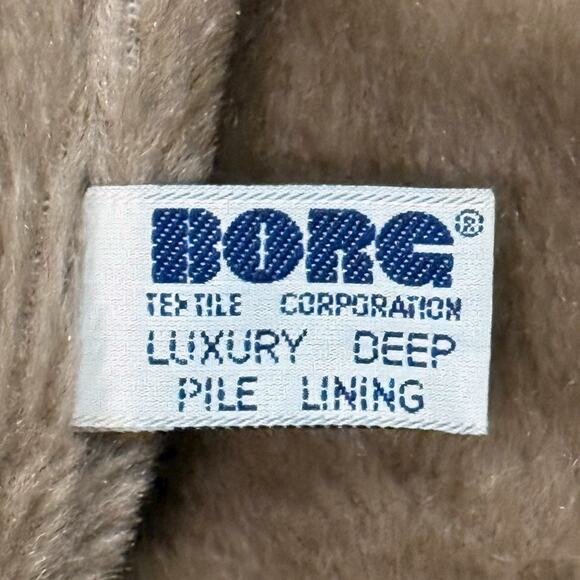 VTG Botany 500 Trench Rain Coat Mens Beige Zip Out Borg Lining Jacket USA 42R - Picture 7 of 11